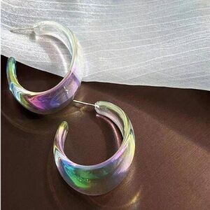 New! Acrylic Hoop Earrings